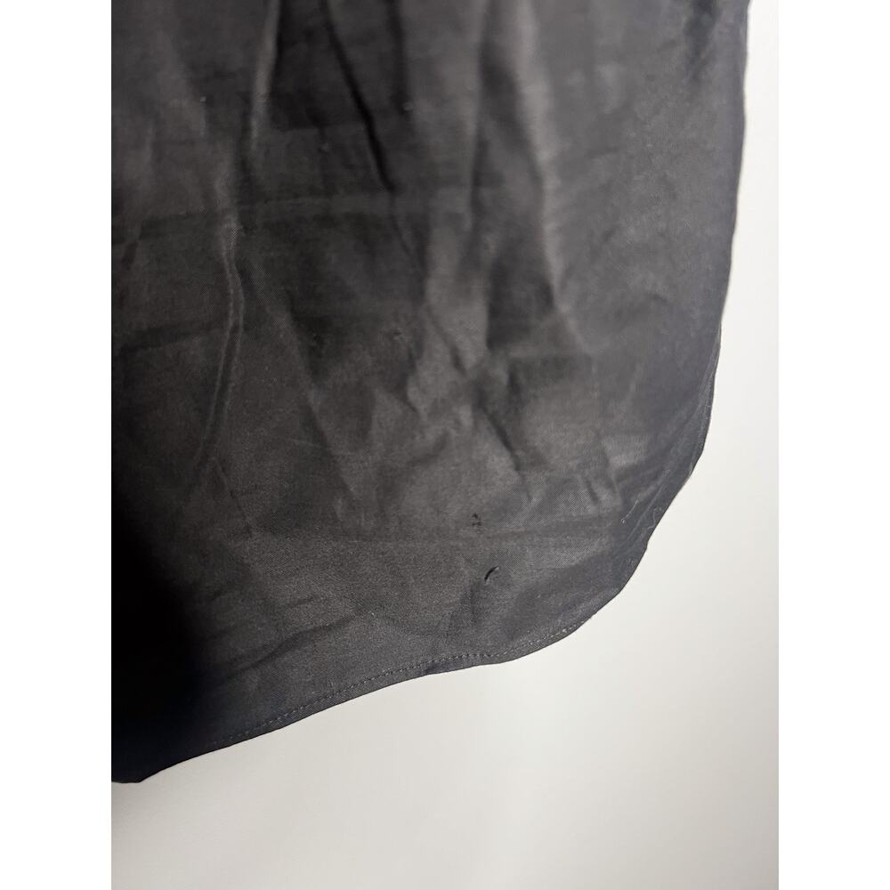 Reformation Sonny Puff Sleeve Top Size 10 Black Short Sleeve Ruched Blouse - Picture 9 of 10